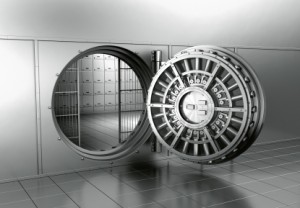 Open bank vault