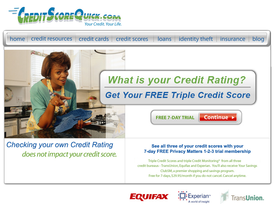 Free 3-in-1 Credit Report and Triple Credit Score - 7-day Free Privacy Matters