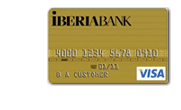 IBERIA Bank Visa Gold Card
